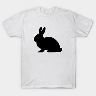 Bunny Rabbit Pattern in Black and White T-Shirt